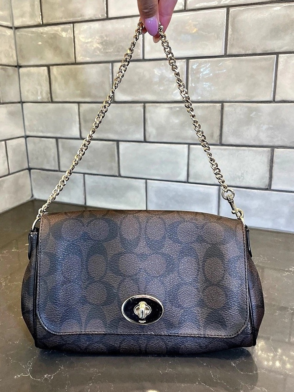 Coach Mini Ruby Signature Canvas Convertible Crossbody Bag